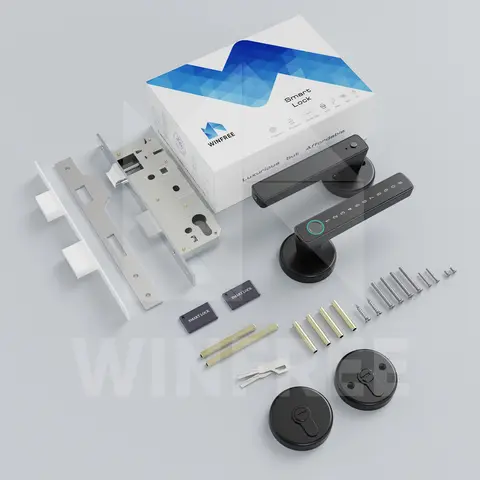 WINFREE Fingeravtryck Smart Lås Nyckelfri Entry Tuya Bluetooth Hemmakontor Dörrlås Lösenord Digitalt Lås Kortåtkomst 8 best sales dörrlycka - №5