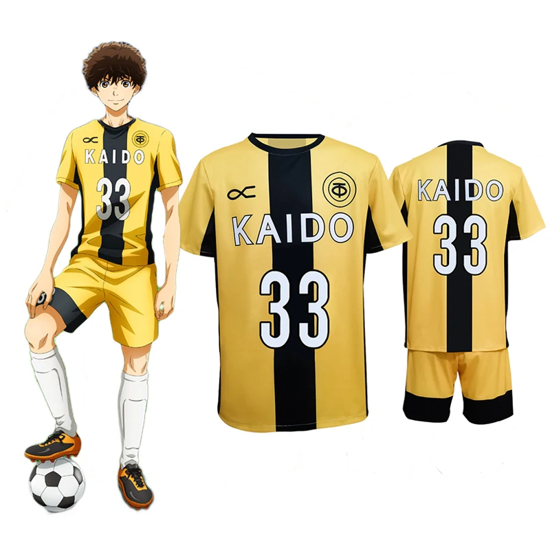 Aoashi Cosplay Custume City Esperion Team Uniform Sports Soccer T-shirt Short Sleeve Anime Party Performance Carnival Clothing