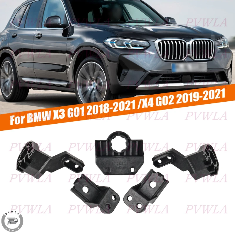 

Комплекты кронштейнов для крепления передних фар для BMW X3 G01/X4 G02 20d 20i 25d 30d 30i M40i 2019 2020 2021, комплект для ремонта фар 63117931711