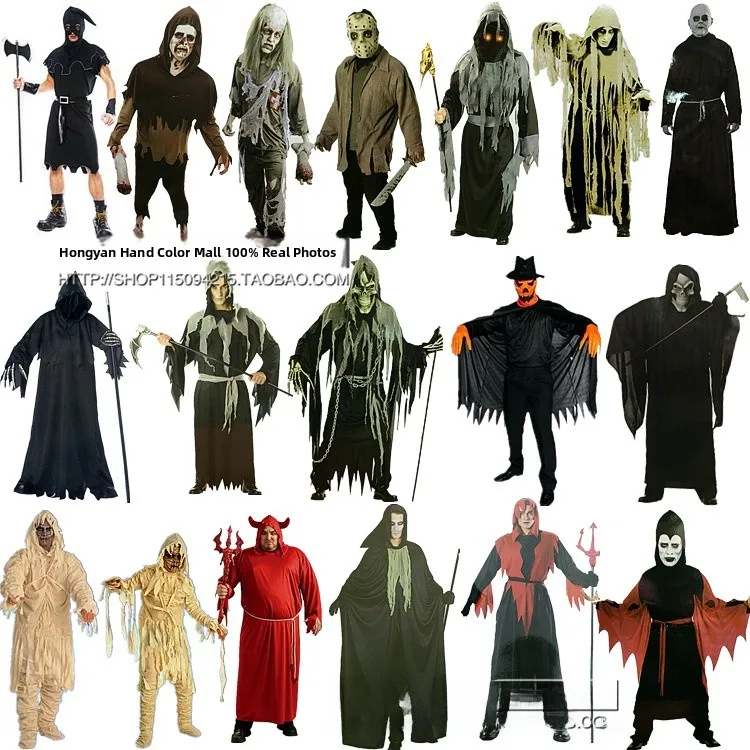 

Костюм на Хэллоуин: Ужасный Призрак, Зомби, Ведьма, Дьявол, Тыква, Демон, Скелет. Женская Этническая Сценическая Одежда.