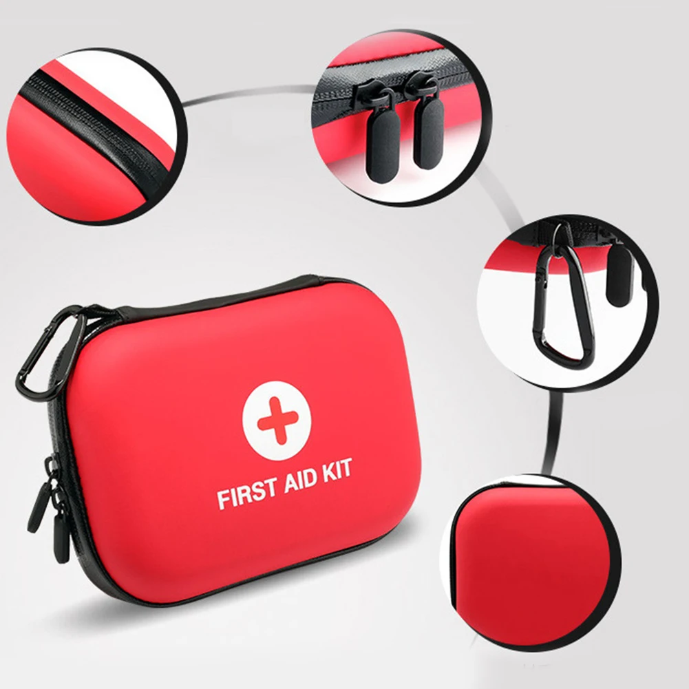 First Aid Kit Bag Empty First Aid Storage Box First Aid Hard Case Empty Small First Aid Bag for Household Outdoor Travel Camping