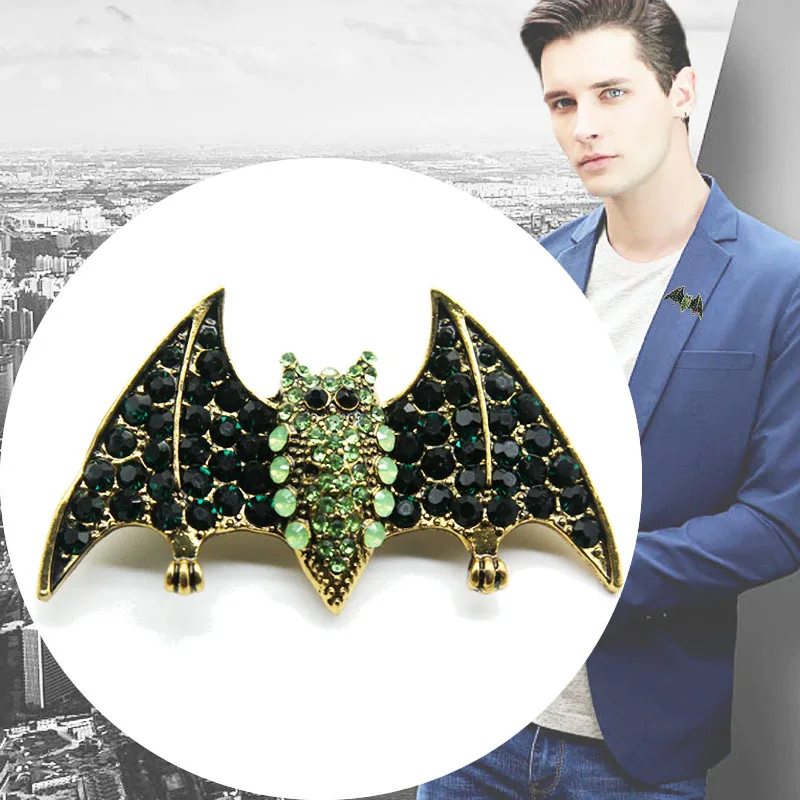 Trendy Halloween Enamel Pumpkin Ghost Bat Brooches Pins for Women Men Charm Rhinestone Jewelry Hat Backpack Clothes Accessories