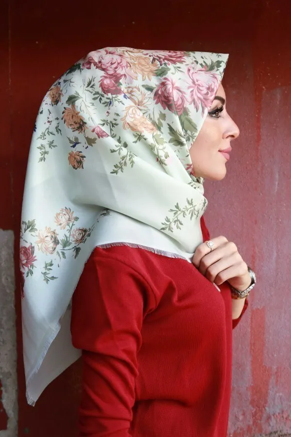 Printed Scarf-Winter Autumn 2021 Muslim Women Hijab headscarf Islamic Turkey