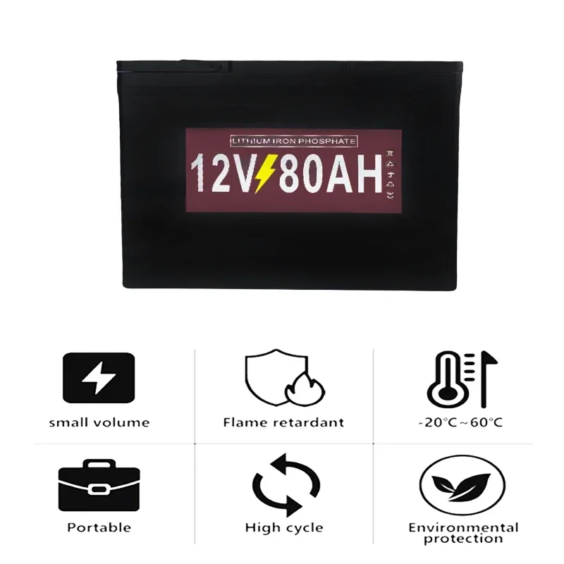 12V 120AH 100AH 80AH lifepo4 battery automatic ignition car starter power supply 12.8V E-Boat RV solar portable charging pack AA