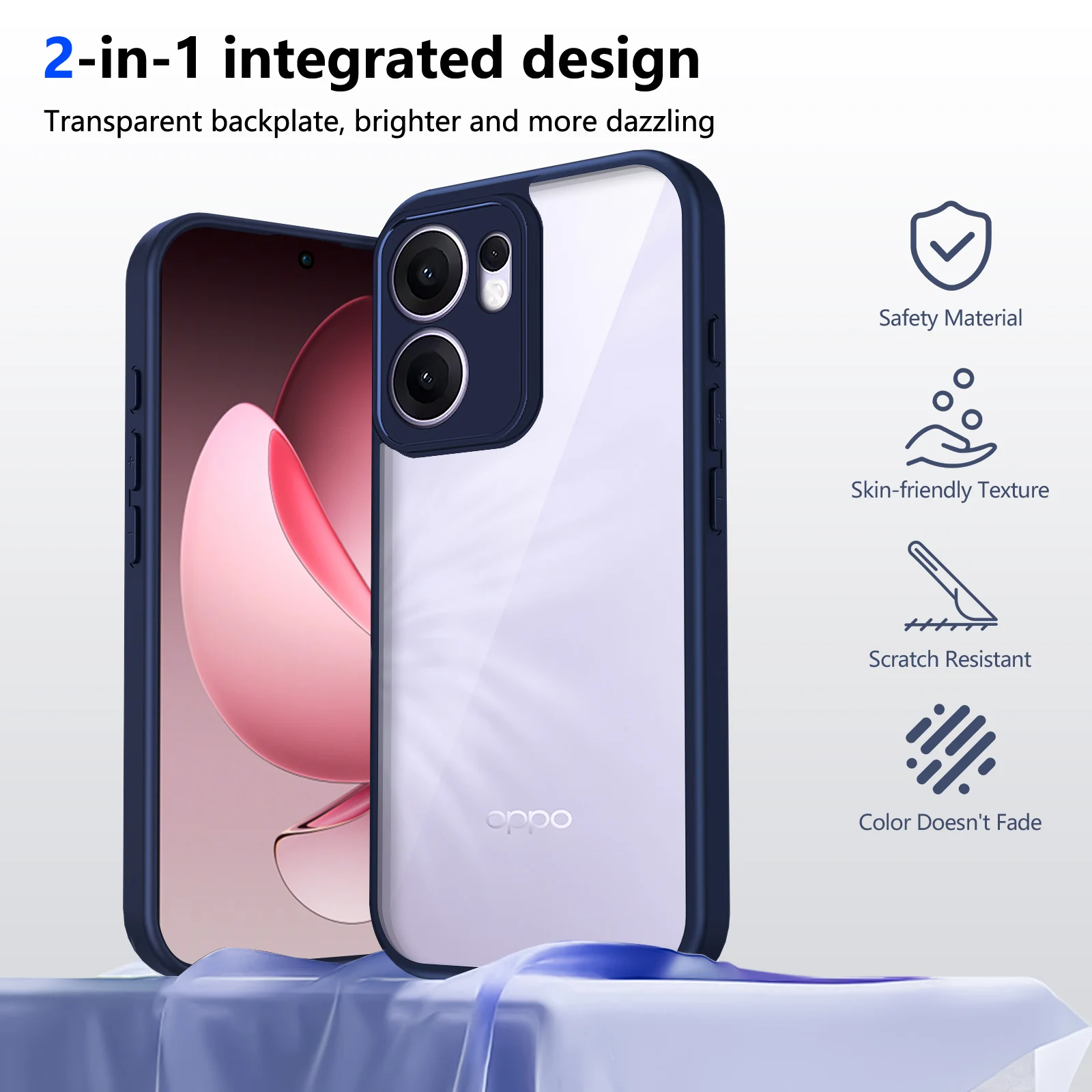 Für Oppo Reno 13A CPH2699 Fall Air Kissen Stoßfest Silikon Bumper Klar Matte Zurück Abdeckung Harte Telefon Fall für Oppo Reno 13A 5G – Detail 11