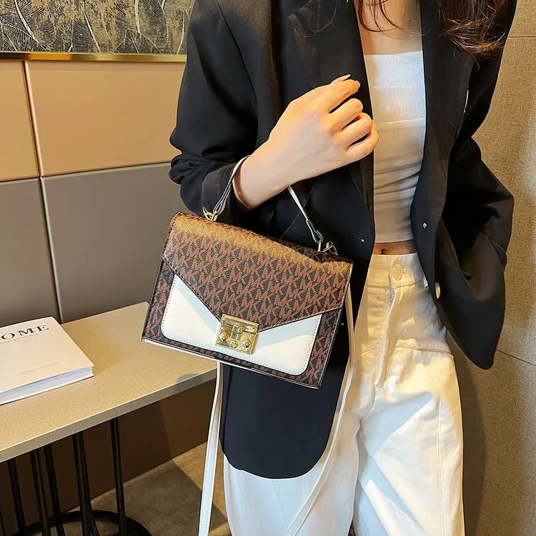 

Новая мини-квадратная сумка с принтом - универсальная нишевая сумка через плечо большой вместимости для ежедневных покупок, детские сумки для поездок на работу