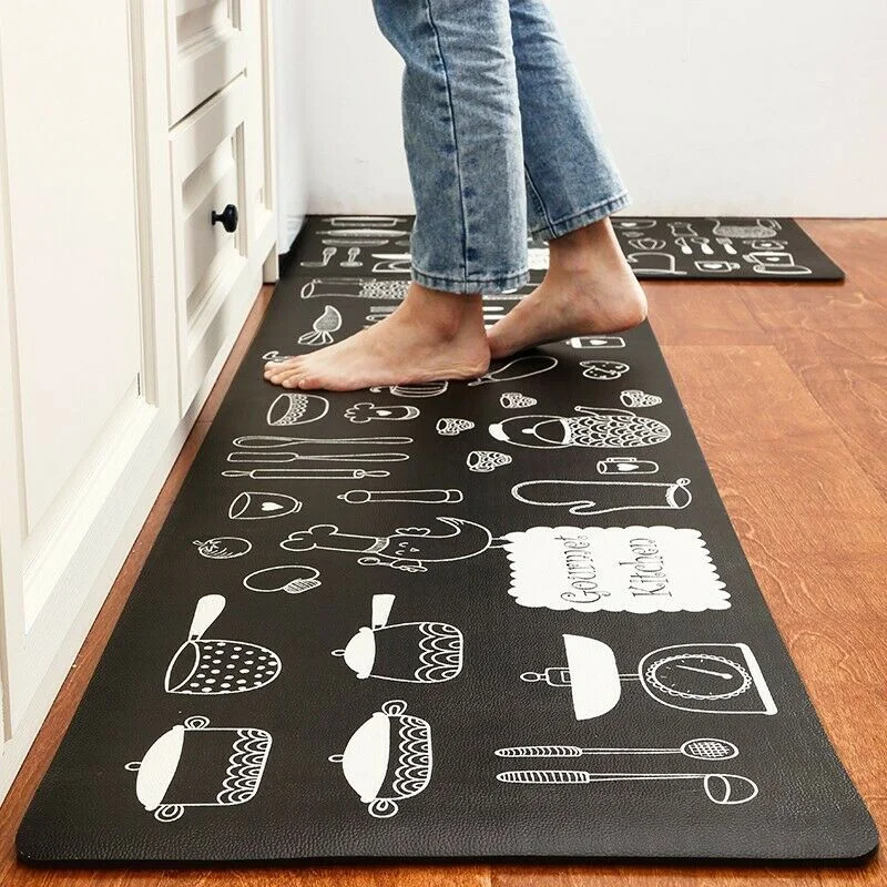 

Kitchen Mat Non-Slip Waterproof Anti-Oil Home Door Floor Rug Carpet Easy Clean