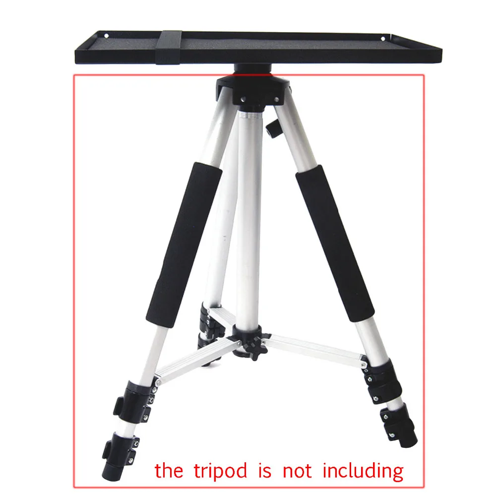 Universal Metal Tray Stand Platen Platform Holder Bracket Mount for 3/8inch Tripod Projectors Monitors Laptops