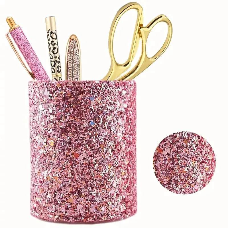 Bling Stifthalter, Nail Art Pinsel Augenbrauenpinsel Aufbewahrungszylinder, Desktop Schminktisch Dekorative Eimer, Make-up Nagelaufbewahrung C