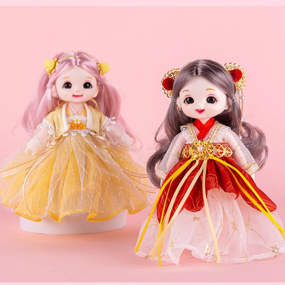 Multiple Colors Ancient Dress Bjd Doll Hanfu Princess Little Princess 17cm Ancient Girl Doll Plastic 17cm