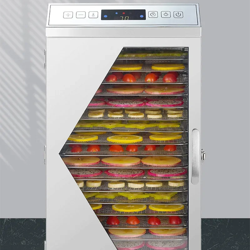 18-Tier Commercial Food Dehydrator, Heavy-Duty Dryer for Making Dried Meat, Vegetables, and Fruit, 360° Warm-Air Drying