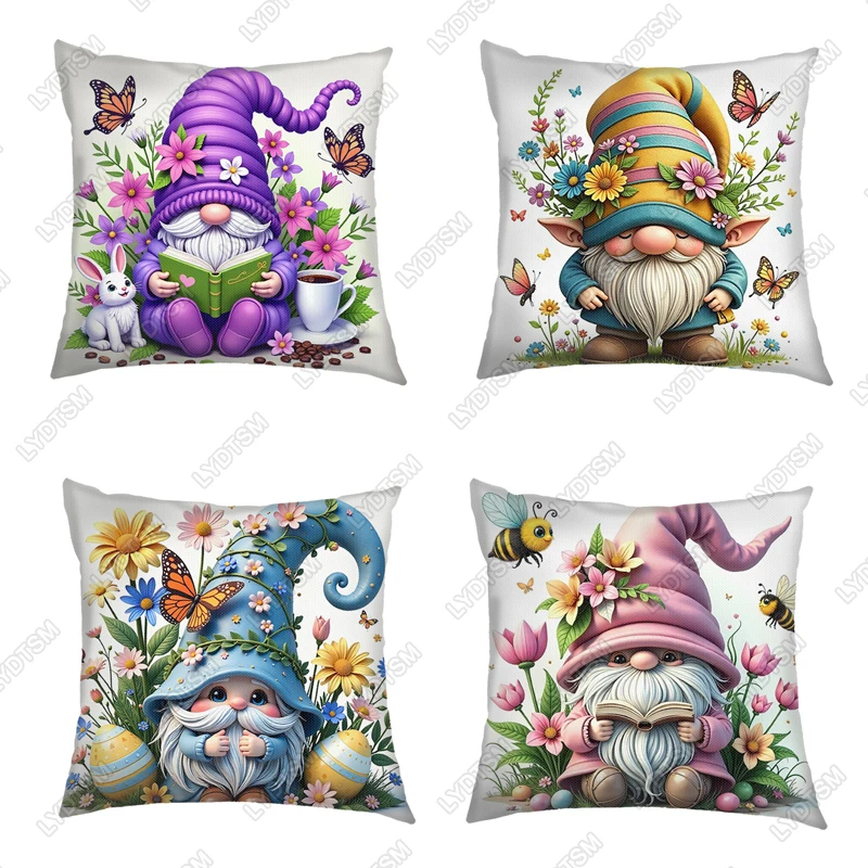 

Cute Gnome Pillow Case Home Decorative Christmas Throw Pillowcase Covers for Bed Room Office Living Room Sofa Cushion Cover