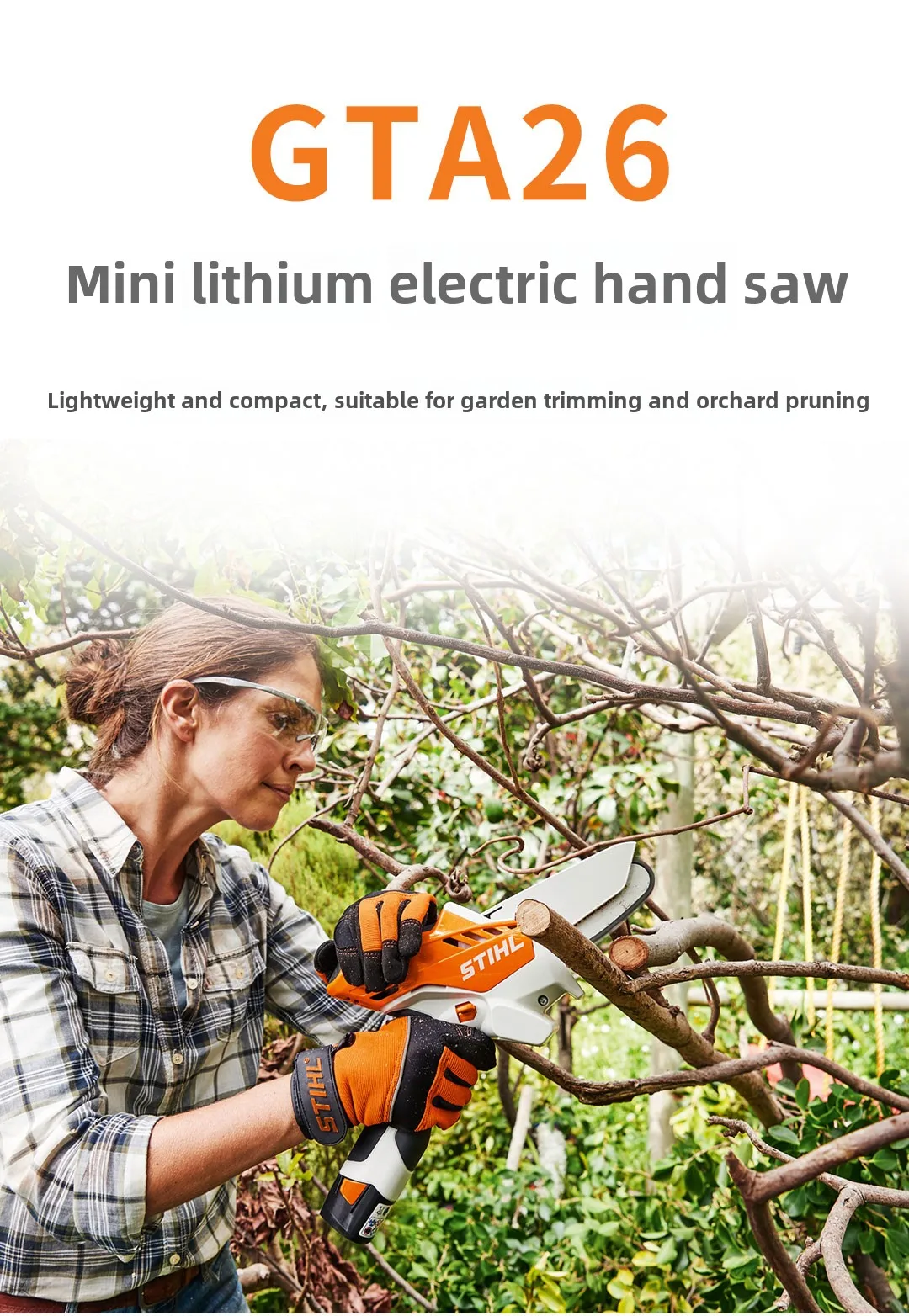 

Household small rechargeable lithium chainsaw hand saw orchard pruning household chainsaw GTA26