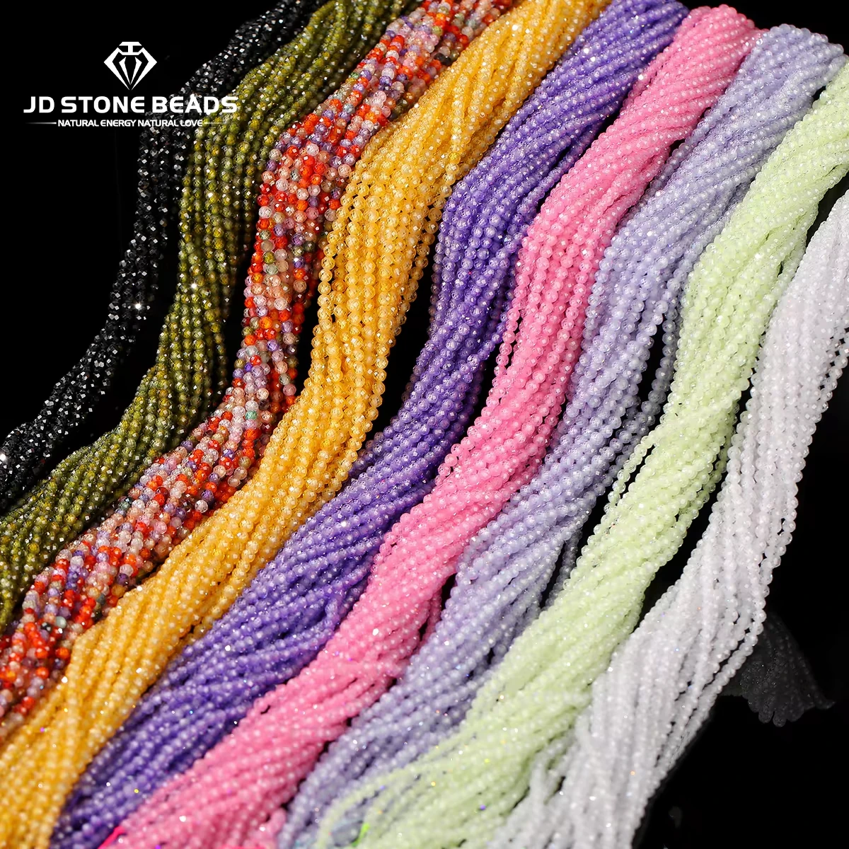 

2 3 4mm Natural Stone Faceted Zircon Bead Round Loose Spacer Beads For Jewelry Making Bracelet Necklace DIY Accessories 9 Colors