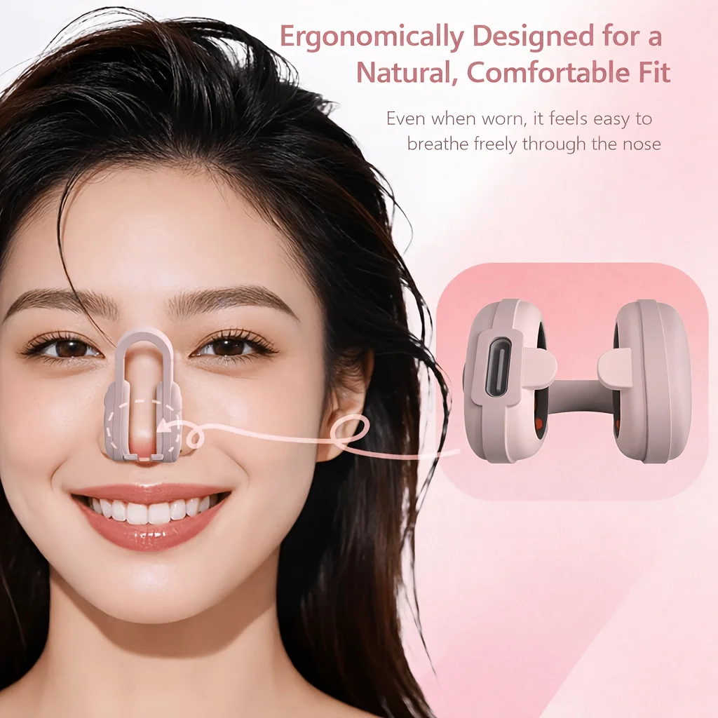 jitesy EMS Microcurrent Nose Shaper Electric Lifting Clip 6 Modes 10 Intensity Levels Facial Massage Beauty Device for Nose Brid