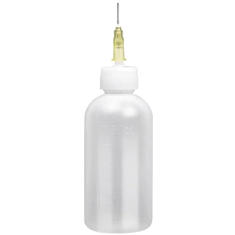 زجاجة سائل بلاستيكية مع حقنة توزيع وإبرة T1 T2 لحام الجريان لصق الكحول موزع الغراء قطرة أدوات إصلاح #2