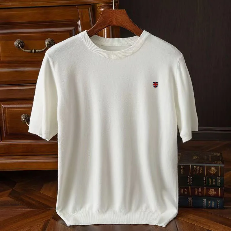 Superfine Merino Wool T shirt Men Base Layer Merino Shirt Wicking Breathable Thin Cashmere Vest T-shirt mens sweater korean Tops