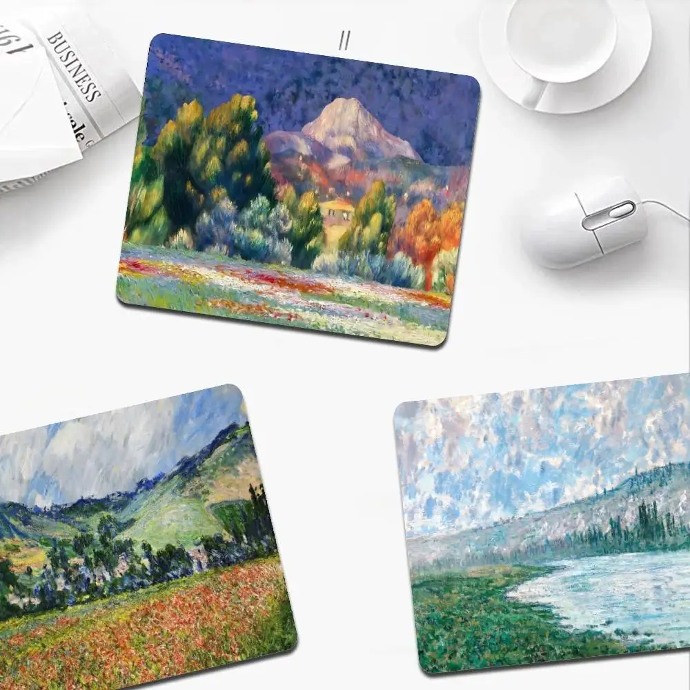 Retro Art C-Claude Monet Animation Table Mat Student Mousepad Computer Keyboard Pad Games Pad Desk Mat for PC Mouse Carpet
