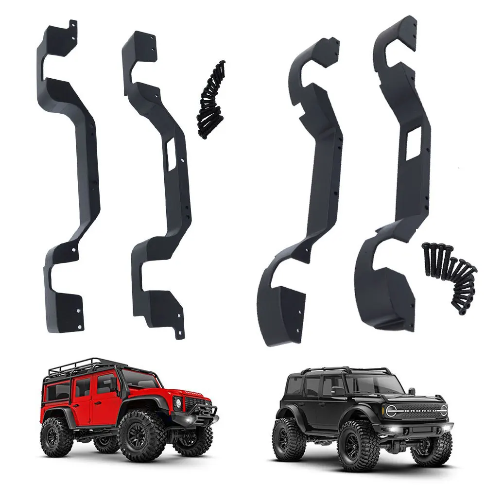 Para TRX4M, revestimiento de guardabarros de escalada con juego de tornillos para Traxxas TRX-4M Defender o Bronco 1/18 RC, accesorios de actualización de coche