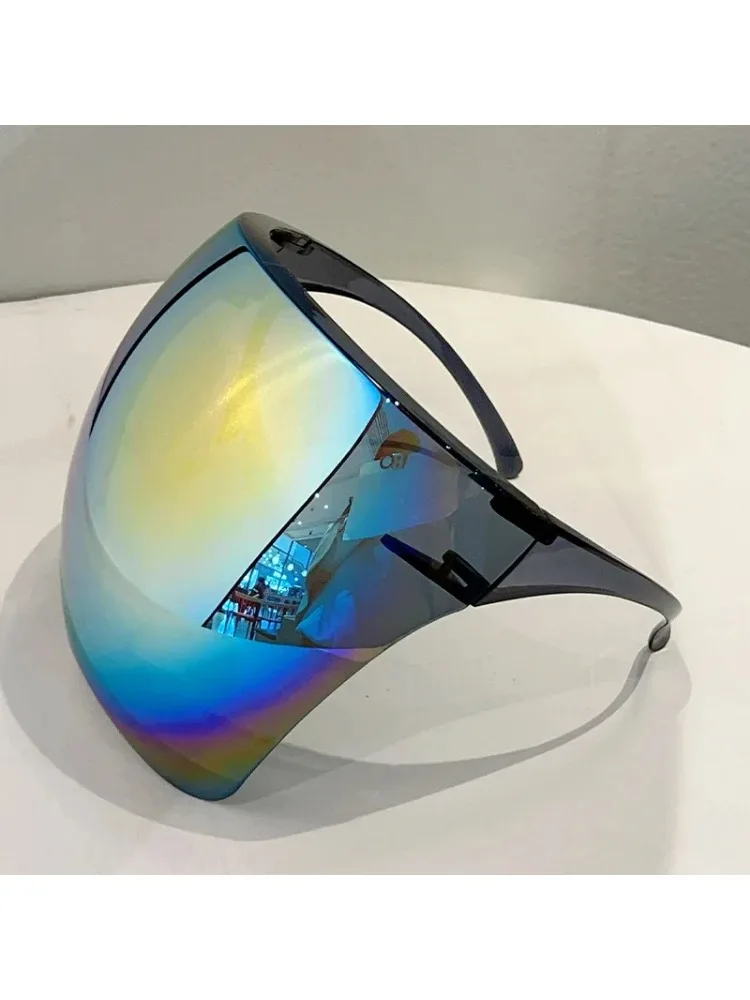 AliExpress NONE KAMMPT Huge Sports Goggle Men Futuristic Mirror Outdoor Cycling Protective Sunglasses Women Trendy Wrapped Round Anti-UV Shades