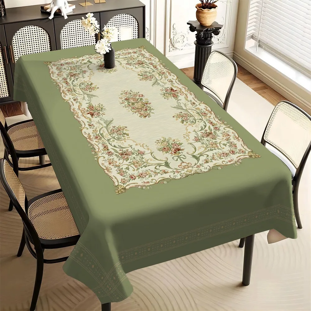 European-style elegant tablecloth with vintage pattern design - laying this exquisite style on the dining table