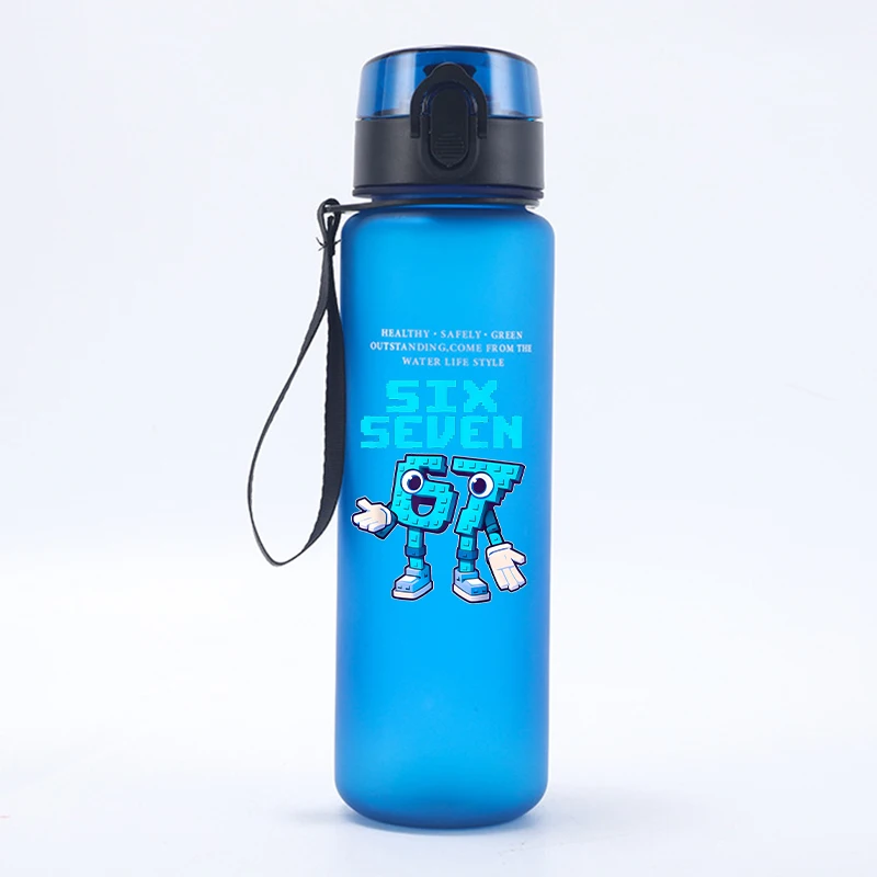 Funny Six Seven 67 Number 650ml Water Bottle Adult Straw Cup Cartoon Student Outdoor Sport Drink Bottle School Leak Proof Jugs