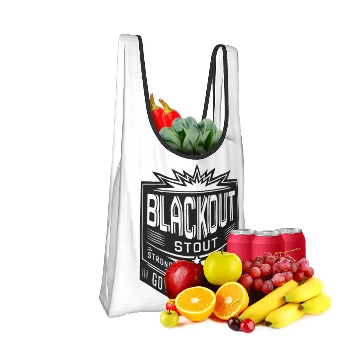 Deep Rock Galactic Black Out Stou Shopping Bag Portable Tote Bags Foldable Shoulder Shopper Bag Grocery Handbag