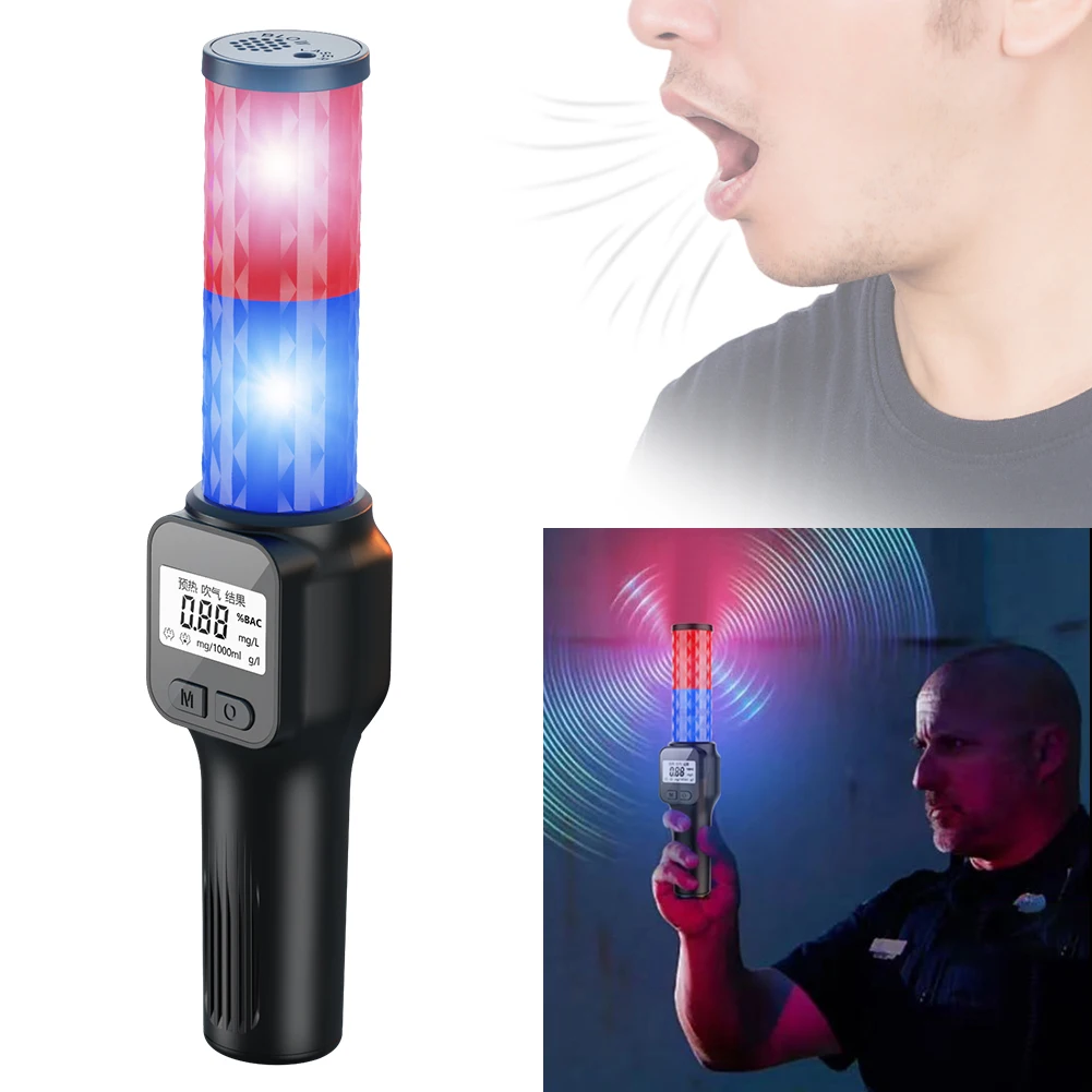 المهنية الرقمية الكحول إنذار الصوت والضوء عالية الدقة جهاز اختبار شرب الكحوليات المرور المنزل التحقيق جهاز اختبار شرب الكحوليات