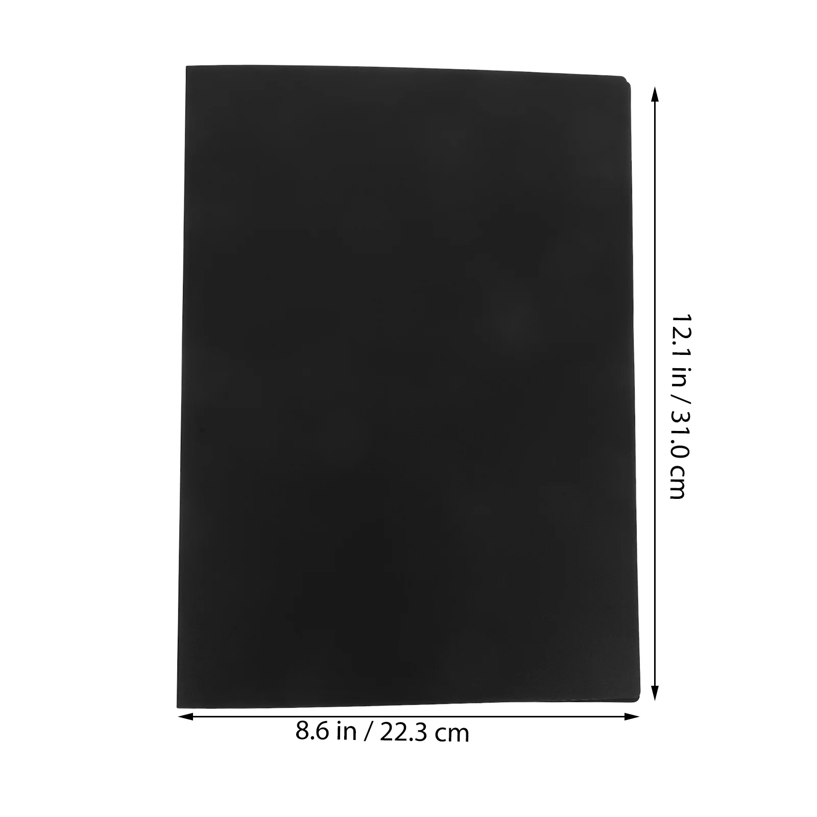 Binder Dokumen Hitam 20 Kantong, Sampul Matte, Penyelenggara Dokumen, Map Portofolio untuk Not Musik