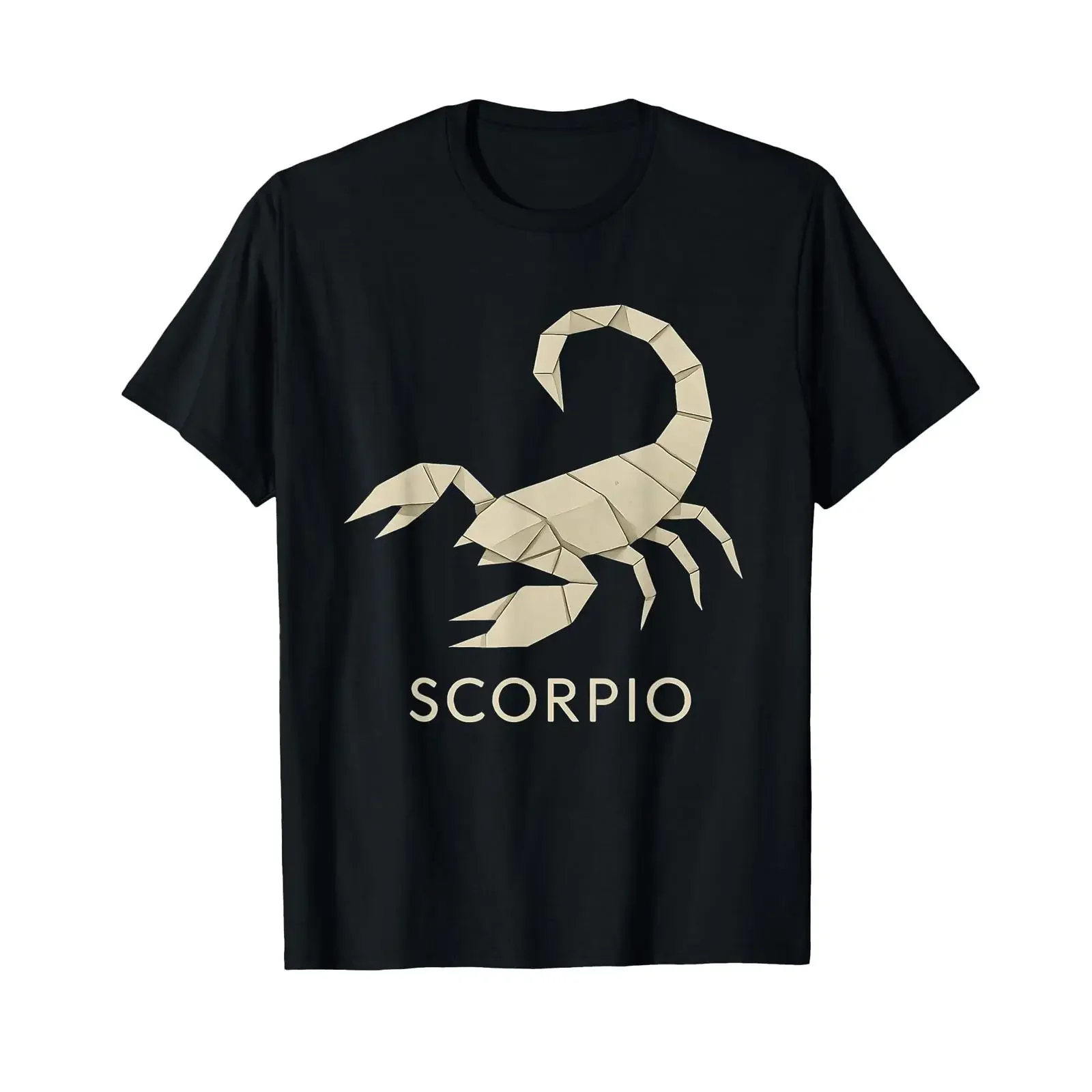 Camiseta Gráfica Vintage Skorpion Origami Sternzeichen Lavada e Macia para Homem, Confortável, Respirável, Roupa de Designer Ligeiramente Desgastada
