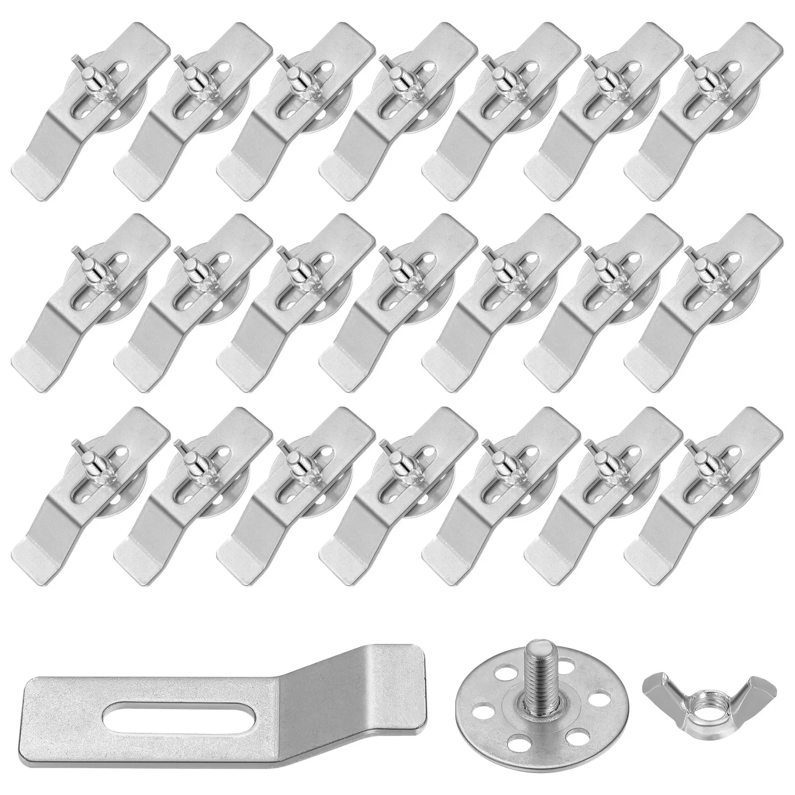 

36pcs Undermount Installation Kit Stainless Steel Adjustable Brackets Kitchen Sink Mounting Support Durable Sink for Bathroom