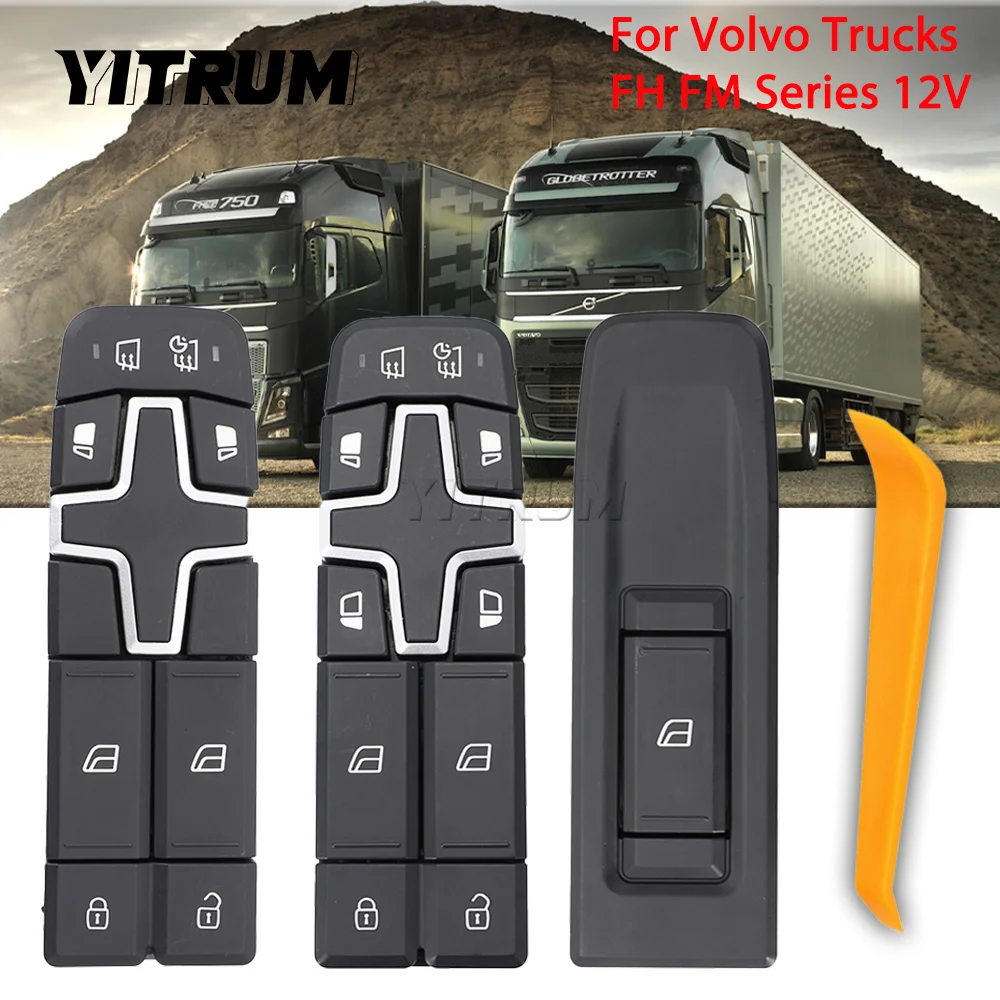 

YITRUM 12V Electric Master Window Switch For 1998-2013 Volvo FH FM Series 22154240 22154285 22154286