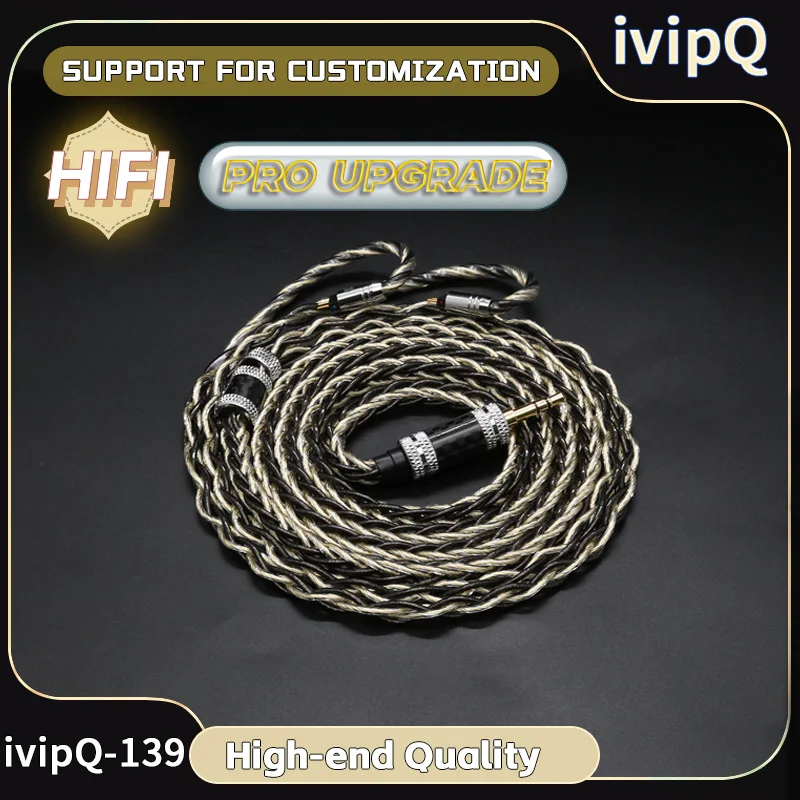كابل سماعة أذن Ivipq ، كابل رئيسي بالإضافة إلى ، mmcx/2pin ، */n5005/e900 لـ fudu perfomer8 f1 pro 10 himalaya performer8 s12 pro