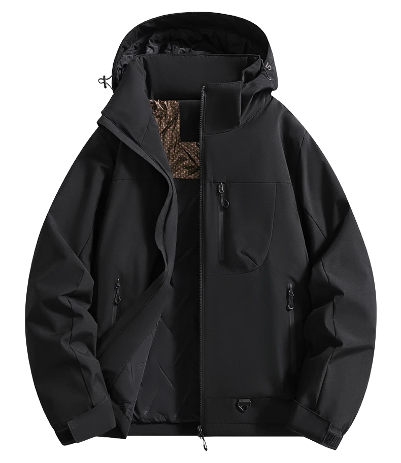 LNGXO Warme Fleecejacke für Damen, wasserdicht, winddicht, Winter-Windjacke, Wandern, Camping, Skifahren, Klettern, Regenmantel, Graphen-Innenseite – Detail 18
