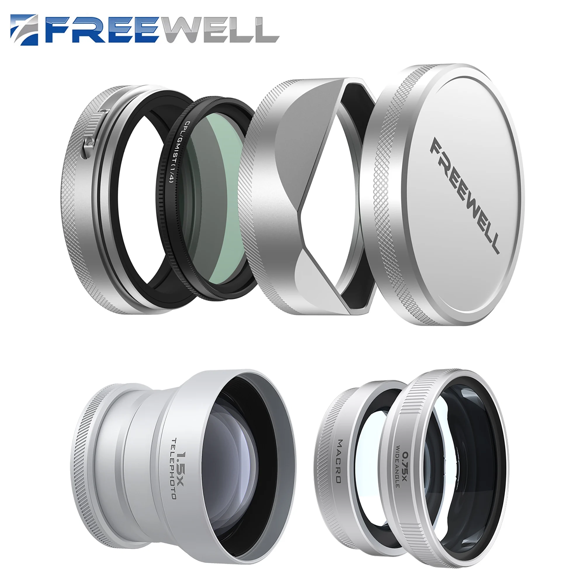 Freewell New Style Fujifilm 2-in-1-Makro-Weitwinkelobjektiv, 2,5-fach Teleobjektiv, CPL/GMist-Filter für Fuji x100vi-und x100-V-Kameras – Detail 2