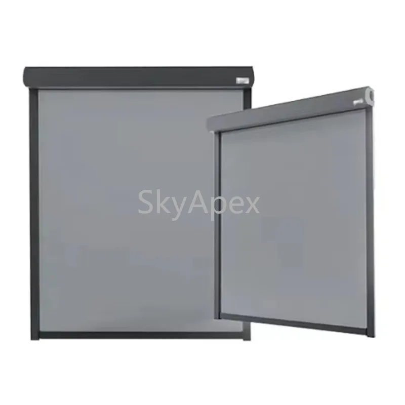 Commercial Heavy Duty Outdoor Electric Roller Blinds for Restaurant Waterproof Weather  Resistant  UV  Sunshade  Zipper  Shutter
