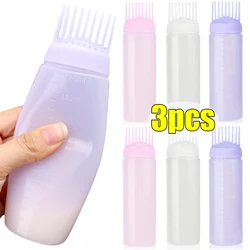 1/3pcs Salon Hair Oil Applicator Bottle Applicator Bottles Comb Professional Plastic Hairdressing Dyeing Styling Coloring Tools