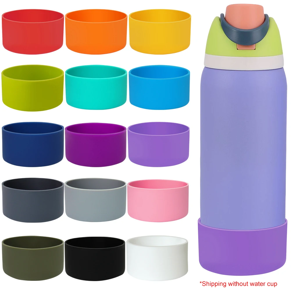 8.5cm Silicone Bottle Boot Sleeve Cover For Owala FreeSip 32oz Anti-Slip Tumbler Bottom Base Cover Flask Water Bottle Protector