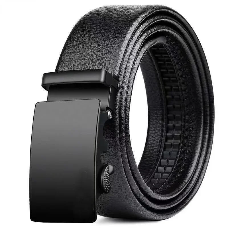 Fashion Business Men's Belt Genuine Luxury Brand Belt Metal Buckle Belt High-Quality PU Leather Soft Belt with Cargo Pants Jeans gallery 2
