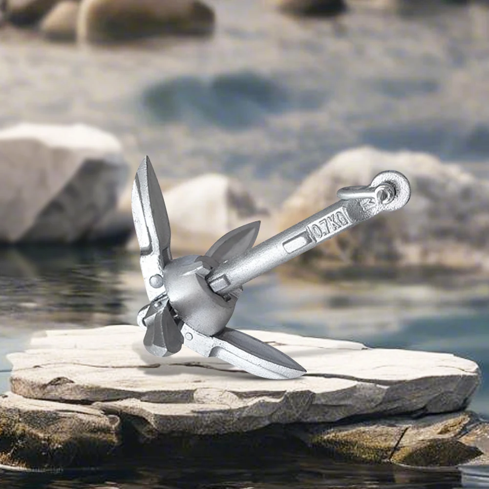 0.7/1.5KG Grapnel Anchor Foldable Kayak Anchor Boat Anchor With 65ft Marine Rope And Buoy For Kayak Canoe Paddle Board Accessory view 5