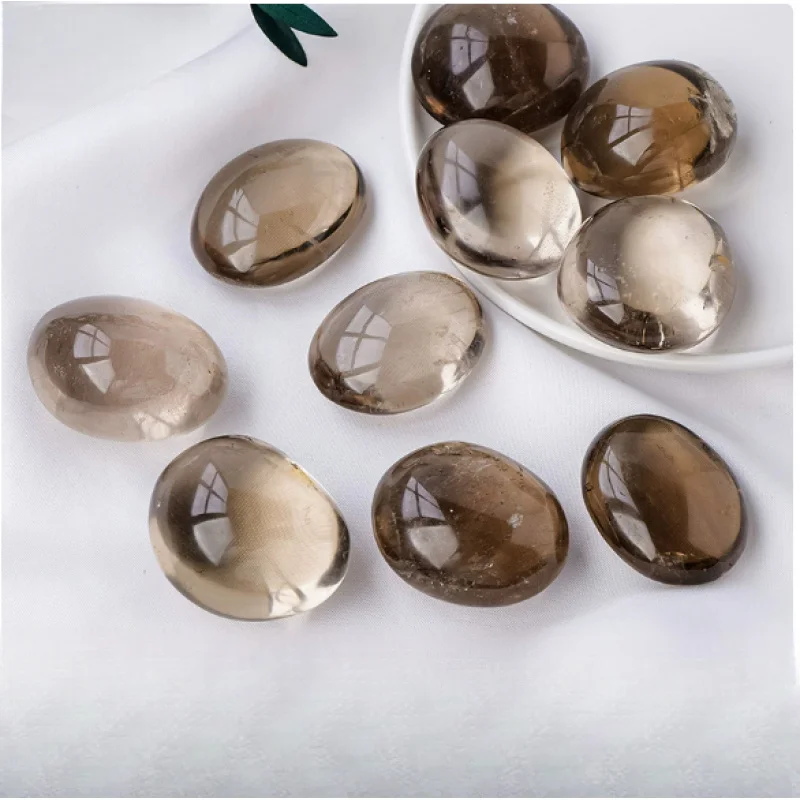 Natural Smoky Quartz Crystal Palm Spiritual Healing Energy Home Decoration Quartz Gemstone Gift