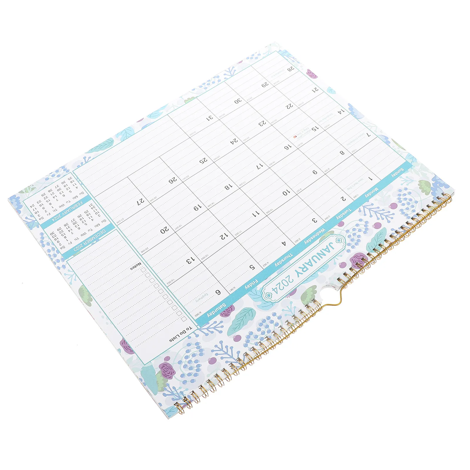 

English Monthly 2024 Calendar Household Office Hanging Wall Calendar Daily Use Noting Planner Office Supplies Home Accessory