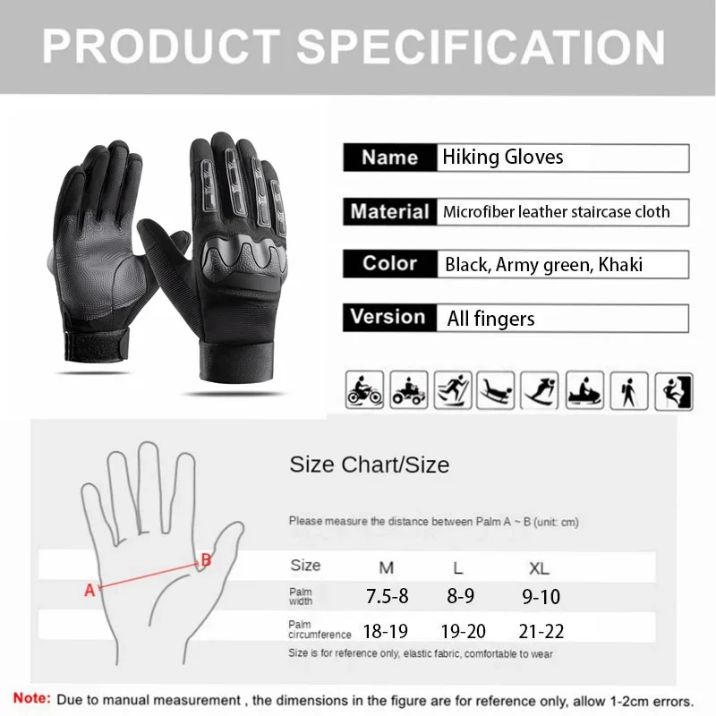 Touch Screen Tactical Gloves Men Antiskid Glove Airsoft Motorcycle Shooting Hiking Hunting Cycling Full Finger Gloves