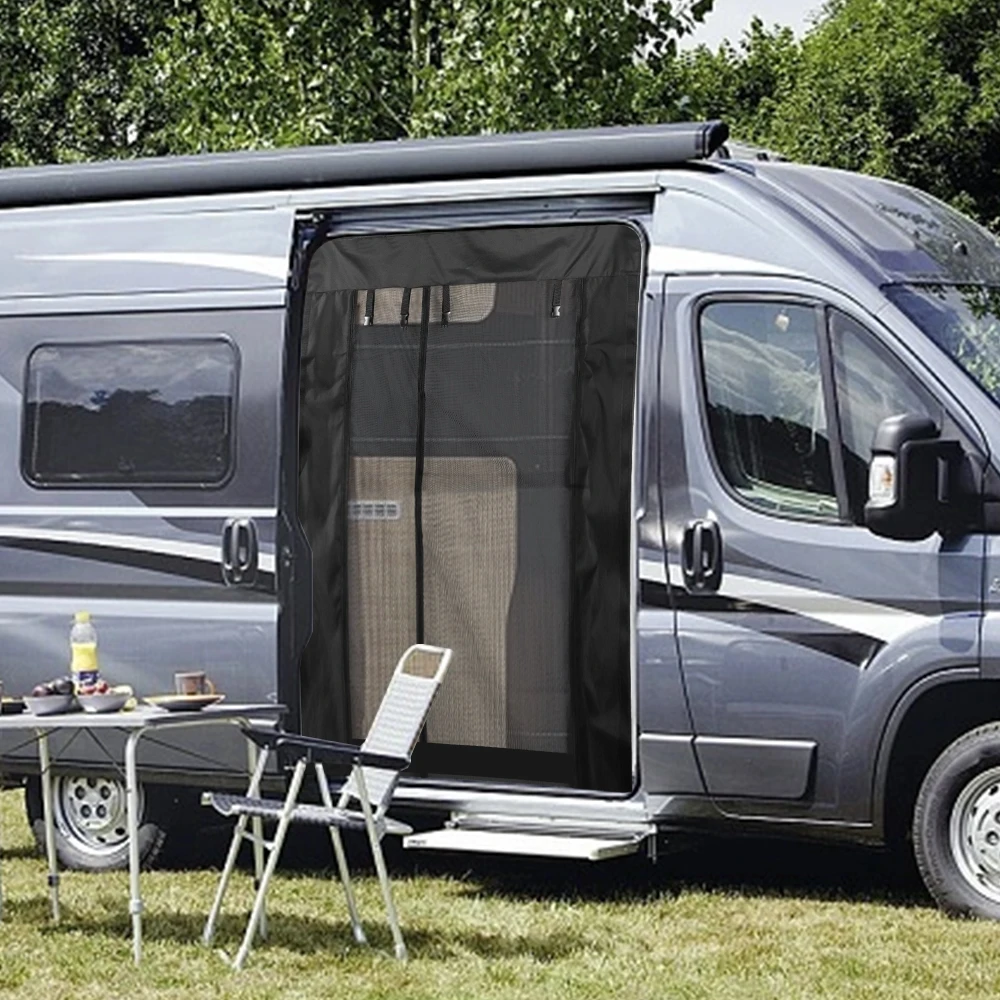 Motorhomes Sliding Door Insect Screen Mosquito Fly Screens Net Double Zipper For Fiat Ducato Peugeot Boxer Citroen Relay 2006+