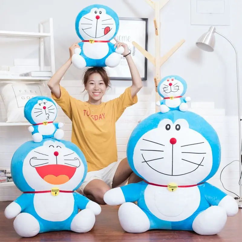 Original kawaii doraemon brinquedo de pelúcia stand by me bonito pelúcia boneca dos desenhos animados gato animal sofá cama travesseiro brinquedo do bebê crianças presente