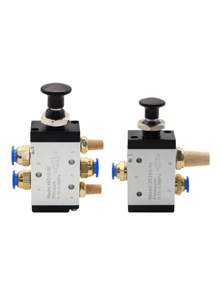 4R210-08 3R210-08 2 voies 3 Ports 5 positions interrupteur de commande pneumatique à pousser et à tirer vanne manuelle d'inversion avec raccords