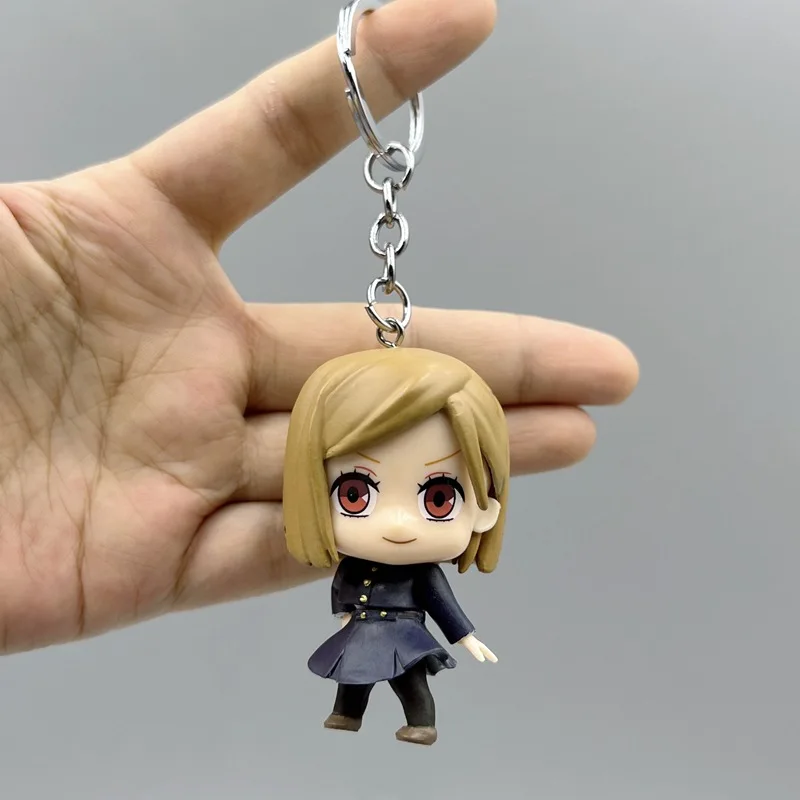 Random 1pcs Ujutsu Kaisen Fushiguro Megumi Gojo Satoru Toge Japanese Anime Figure Mobile Phone Charms Keychain Strap Keyring