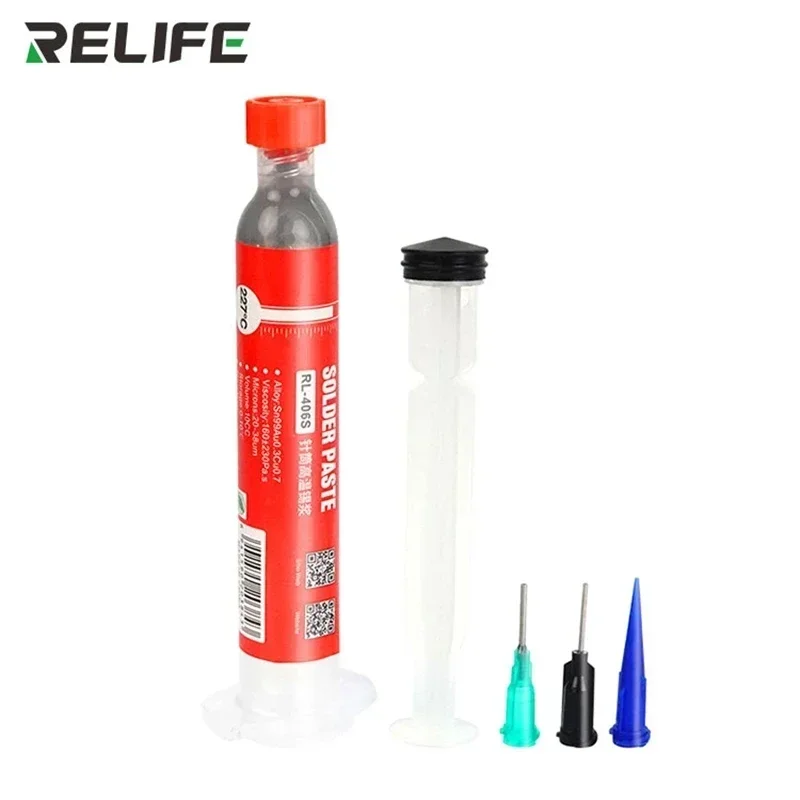 RELIFE BGA Tin Soldering Paste 138℃/183℃/227℃ Lead-Free Low/Medium/High Temperature PCB Repair Welding Flux Syringe Type Solder