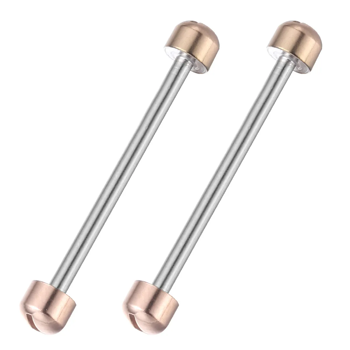 2Pcs Watch Screw Rods Link Tube for Watch Band Clasp Repair 16Mm Id Steel Color Easy Install Watchmaker Essential Tool