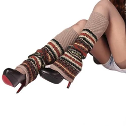 Women Camouflage Bohemian Thick Wool Pile Socks In Autumn and Winter Ladies Knee Warm Boots Leg Protectors leg warmers